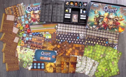 Détail boite jeu de plateau Quest