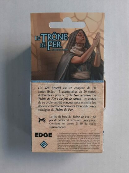 Chapître "Un Jeu Mortel" Le Trône de Fer JCE, neuf en français – Image 2