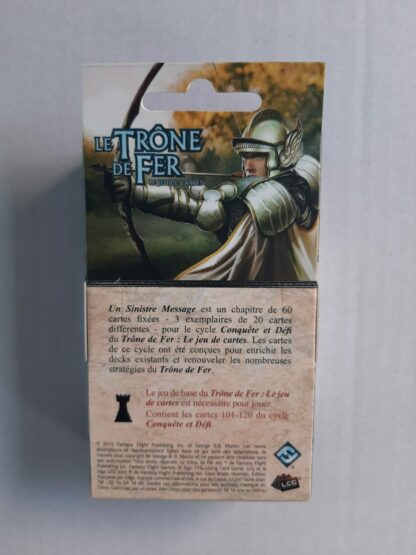 Chapitre "Un Sinistre Message" Le Trône de Fer JCE, neuf en français – Image 3