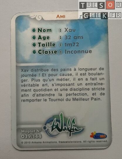 Magnet Wakfu #39: Xav (épisode 8) - personnalisable avec un sticker métal