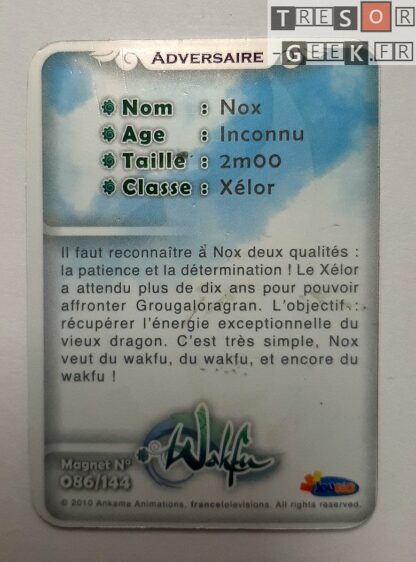Magnet Wakfu #86: Nox (épisode 17) - personnalisable avec un sticker métal