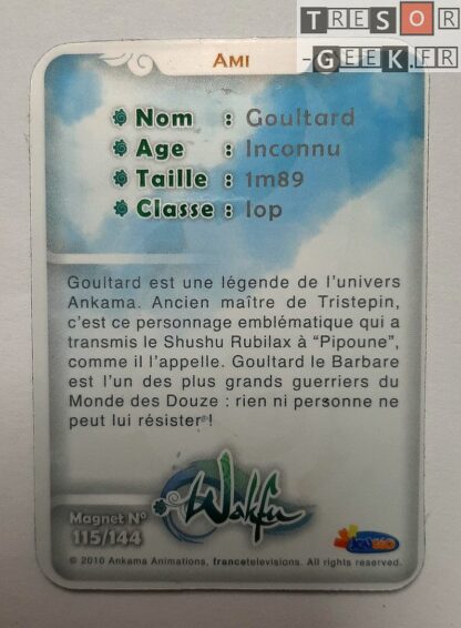 Magnet Wakfu #115: Goultard (épisode 22) - personnalisable avec un sticker métal