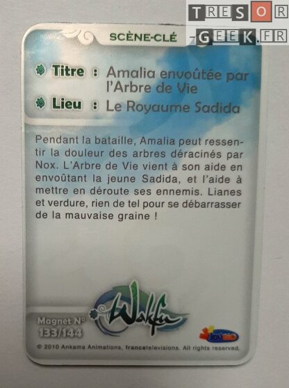 Magnet Wakfu #133: Amalia envoûtée par l'Arbre de Vie (épisode 25) - personnalisable avec un sticker métal