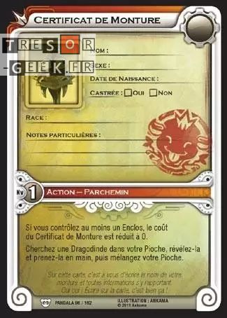 Certificat de Monture [Pandala 96/160]