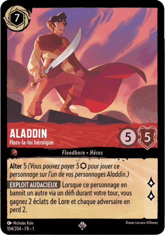 Aladdin - Hors-la-loi héroïque 104/204 - Lorcana S1 FR