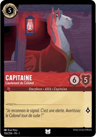 Capitaine - Lieutenant du Colonel 106/204 - Lorcana S1 FR
