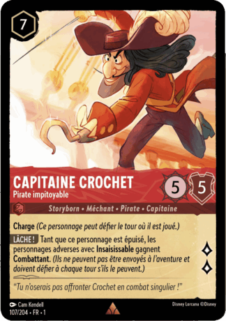 Capitaine Crochet - Pirate impitoyable 107/204 - Lorcana S1 FR