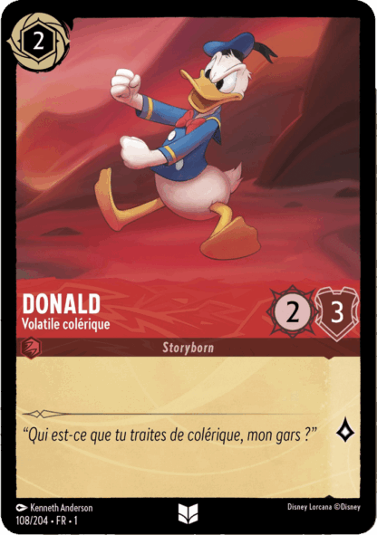 Donald Duck - Volatile colérique 108/204 - Lorcana S1 FR