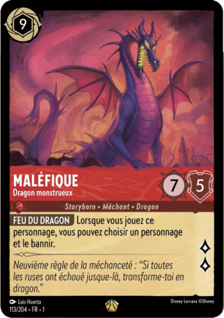 Maléfique - Dragon Monstrueux 113/204 - Lorcana S1 FR