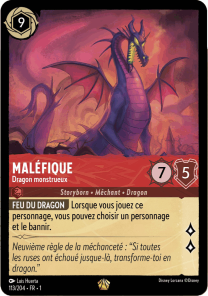 Maléfique - Dragon Monstrueux 113/204 - Lorcana S1 FR