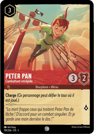 Peter Pan - Combattant intrépide 119/204 - Lorcana S1 FR