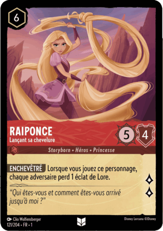 Raiponce - Lançant sa chevelure 121/204 - Lorcana S1 FR