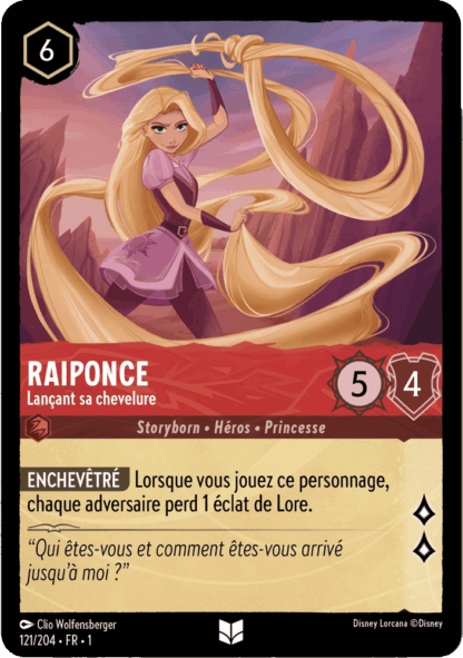 Raiponce - Lançant sa chevelure 121/204 - Lorcana S1 FR