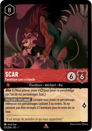 Scar - Fanatique sans scrupule 123/204 - Lorcana S1 FR