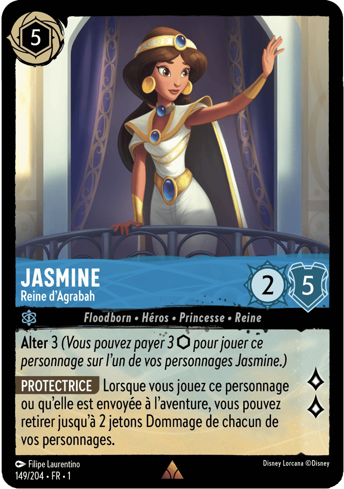 Jasmine - Reine dAgrabah 149/204 - Lorcana S1 FR