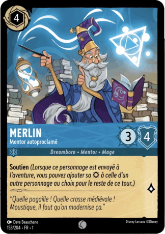 Merlin - Mentor autoproclamé 153/204 - Lorcana S1 FR