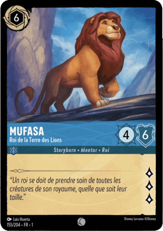 Mufasa - Roi de la Terre des Lions 155/204 - Lorcana S1 FR