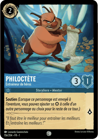 Philoctète - Entraineur de héros 156/204 - Lorcana S1 FR
