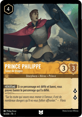 Prince Philippe - Tueur de dragon 16/204 - Lorcana S1 FR