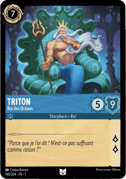 Triton - Roi des Océans 160/204 - Lorcana S1 FR