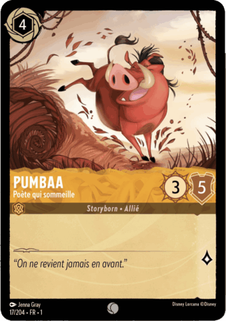 Pumba - Poète qui sommeille 17/204 - Lorcana S1 FR