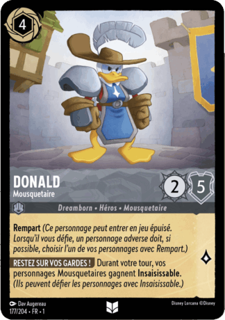 Donald - Mousquetaire 177/204 - Lorcana S1 FR