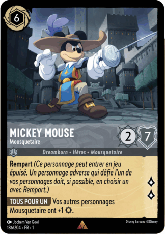 Mickey Mouse - Mousquetaire 186/204 - Lorcana S1 FR