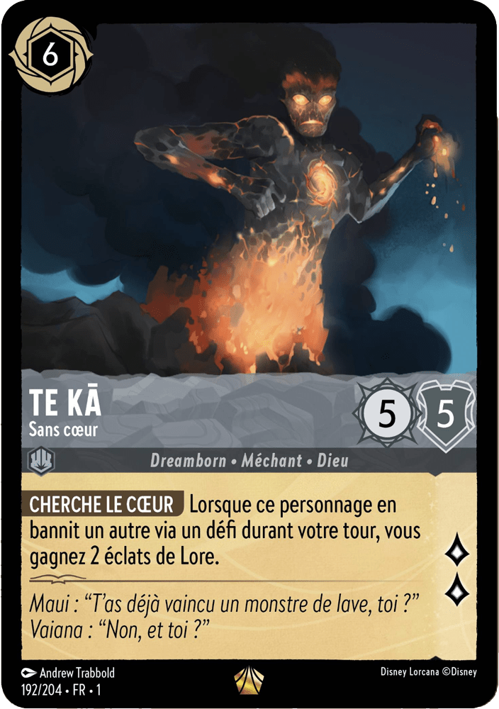 Te Ka - Sans coeur 192/204 - Lorcana S1 FR