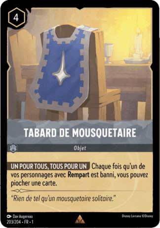 Tabard de Mousquetaire 203/204 - Lorcana S1 FR