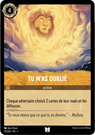 Tu mas oublié 31/204 - Lorcana S1 FR