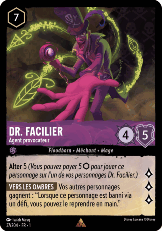 Dr. Facilier - Agent Provocateur 37/204 - Lorcana S1 FR