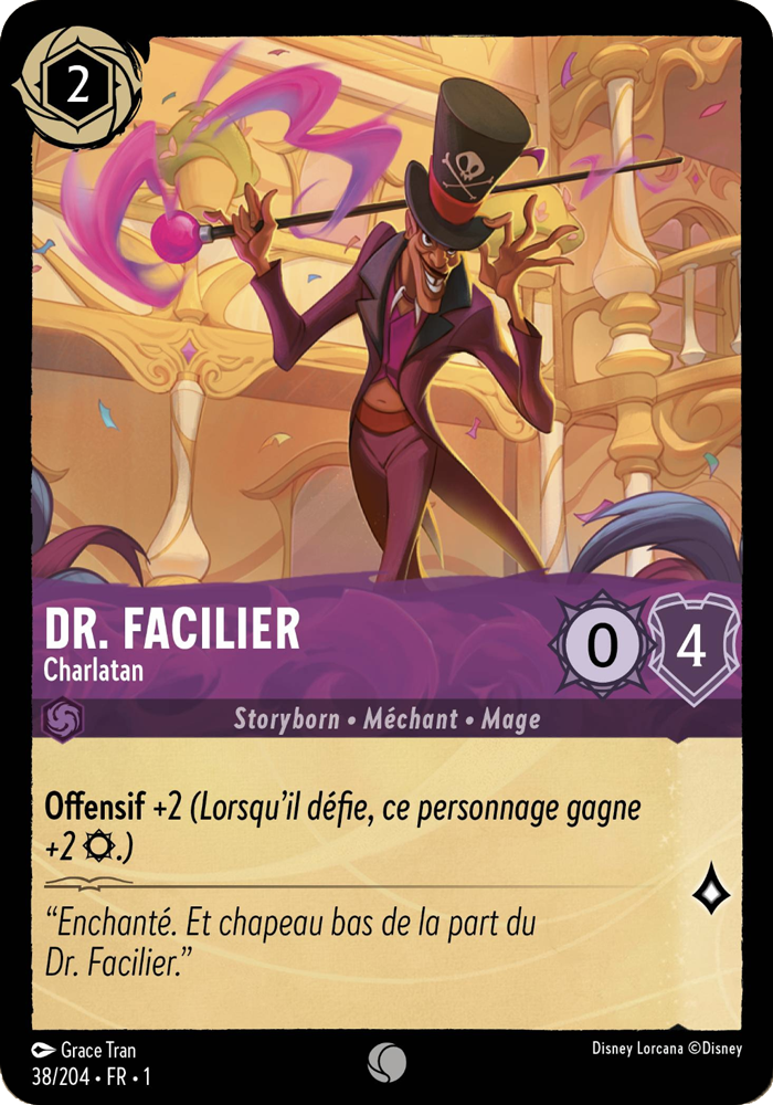 Dr. Facilier - Charlatan 38/204 - Lorcana S1 FR