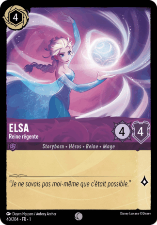Elsa - Reine régente 40/204 - Lorcana S1 FR