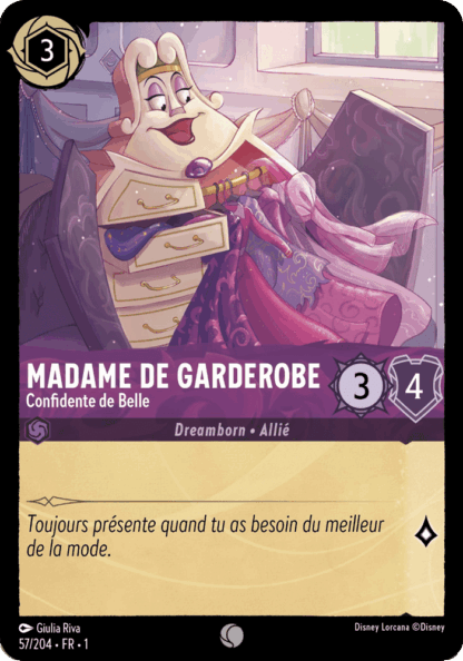 Madame de Garderobe - Confidente de Belle 57/204 - Lorcana S1 FR