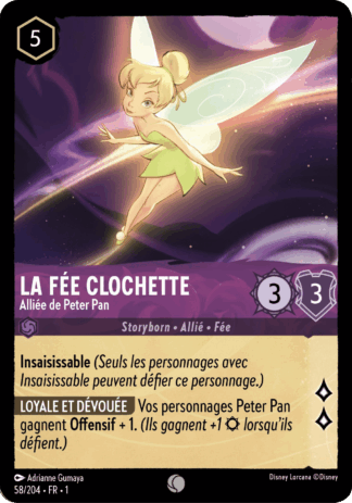 La Fée Clochette - Alliée de Peter Pan 58/204 - Lorcana S1 FR