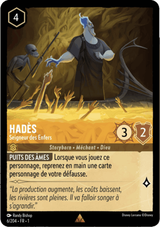 Hadès - Seigneur des enfers 6/204 - Lorcana S1 FR