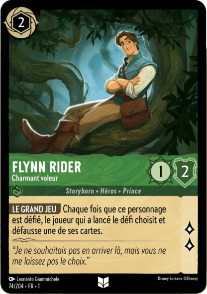 Flynn Rider - Charmant voleur 74/204 - Lorcana S1 FR