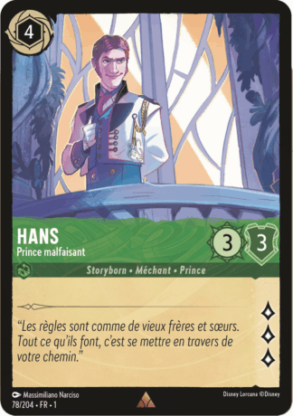 Hans - Prince malfaisant 78/204 - Lorcana S1 FR