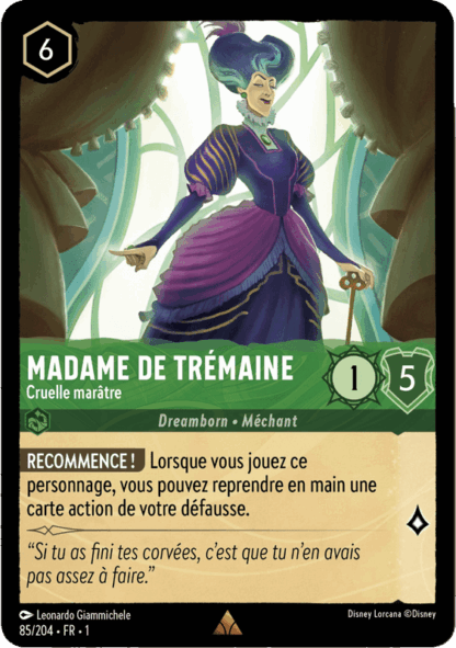Madame de Trémaine - Cruelle marâtre 85/204 - Lorcana S1 FR