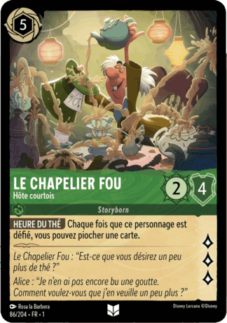 Chapelier Fou - Hôte courtois 86/204 - Lorcana S1 FR