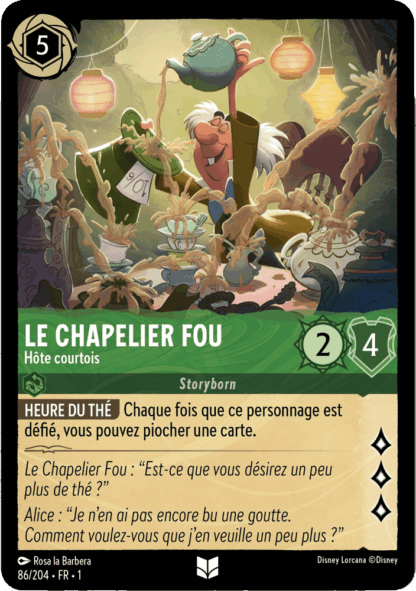 Chapelier Fou - Hôte courtois 86/204 - Lorcana S1 FR