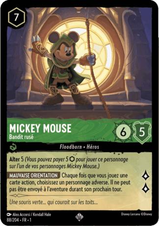 Mickey Mouse - Bandit rusé 88/204 - Lorcana S1 FR