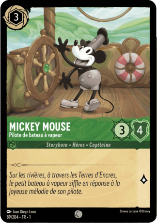 Mickey Mouse - Pilote de bateau à vapeur 89/204 - Lorcana S1 FR