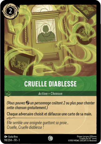 Cruella diablesse 98/204 - Lorcana S1 FR