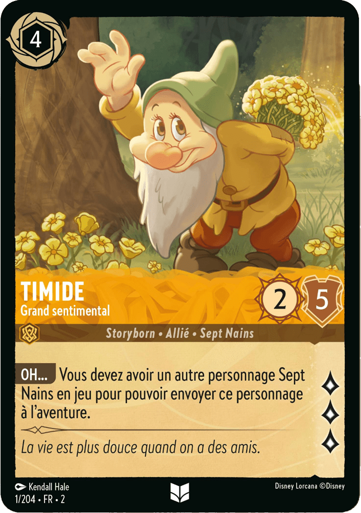 Timide - Grand sentimental 1/204 - Lorcana S2 FR