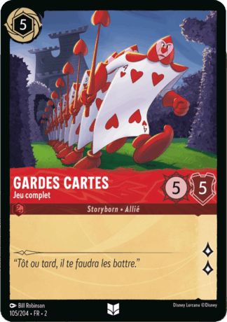 Gardes cartes - Jeu complet 105/204 - Lorcana S2 FR