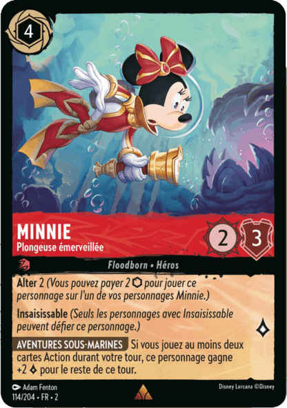 Minnie Mouse - Plongeuse émerveillée 114/204 - Lorcana S2 FR