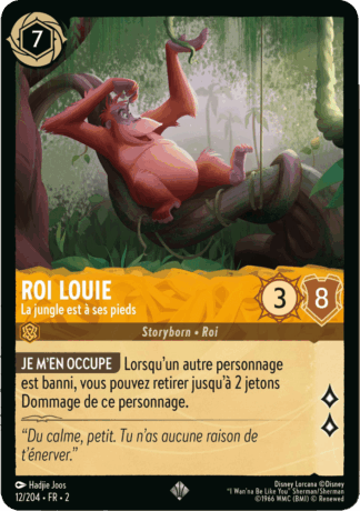 Roi Louie - La jungle et à ses pieds 12/204 - Lorcana S2 FR