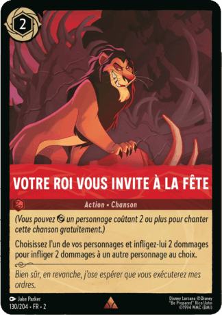 Votre roi nous invite à la fête 130/204 - Lorcana S2 FR