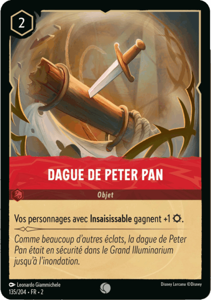 Dague de Peter Pan 135/204 - Lorcana S2 FR